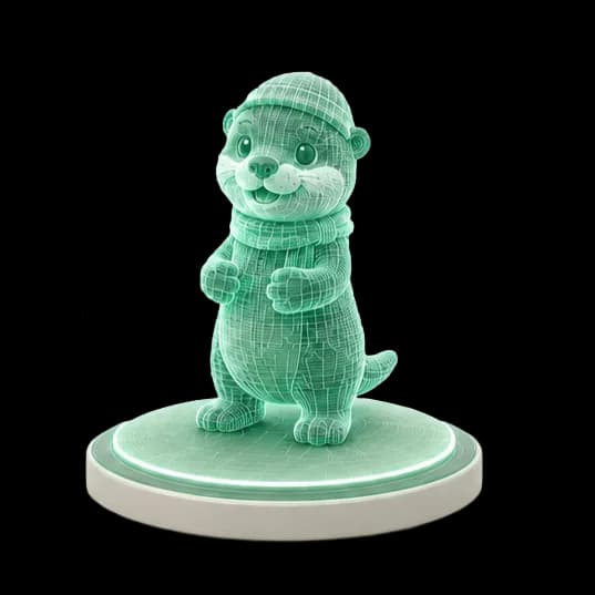 3D-visualisatie van de otter