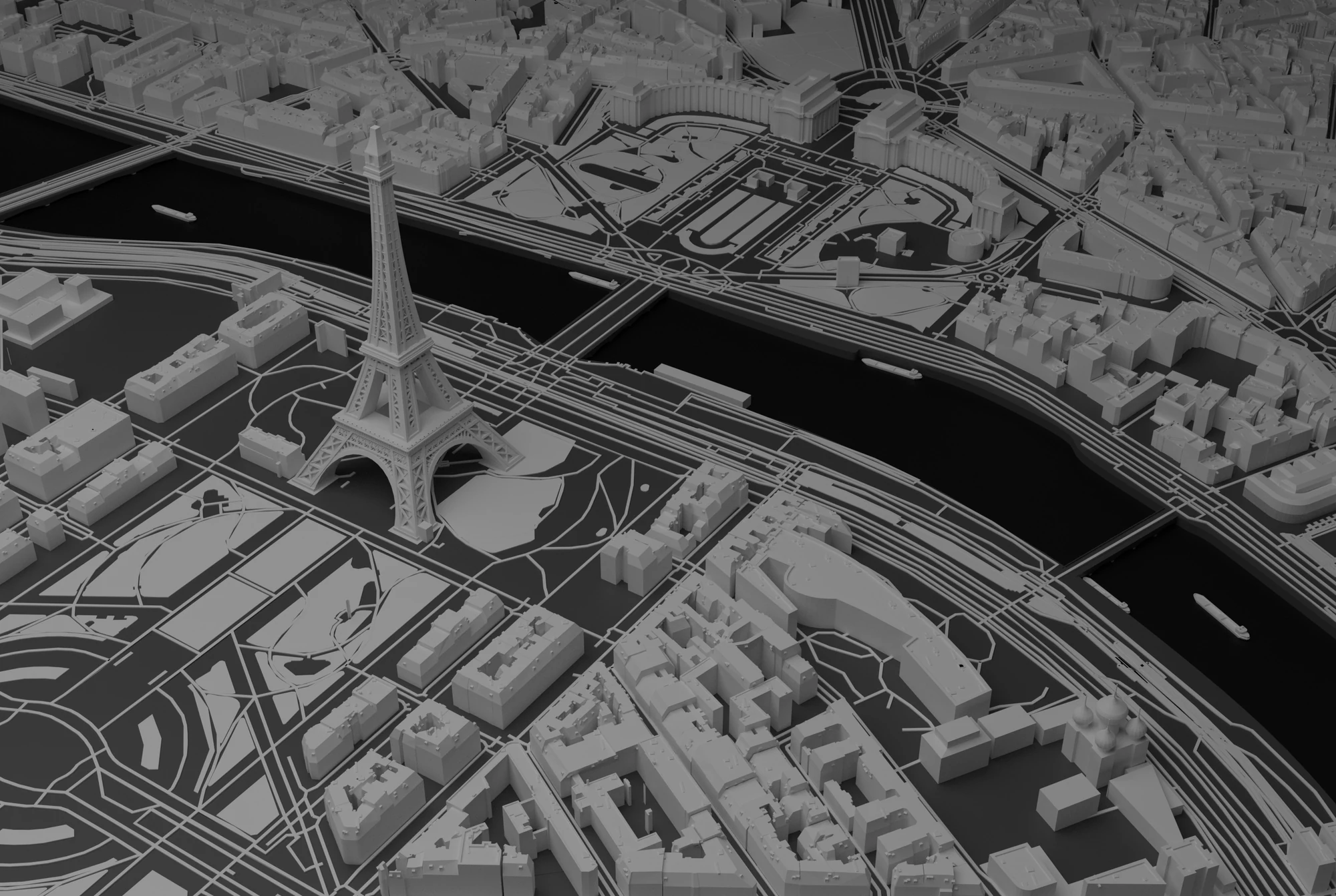 Verfijnd, gedetailleerd stadsmodel